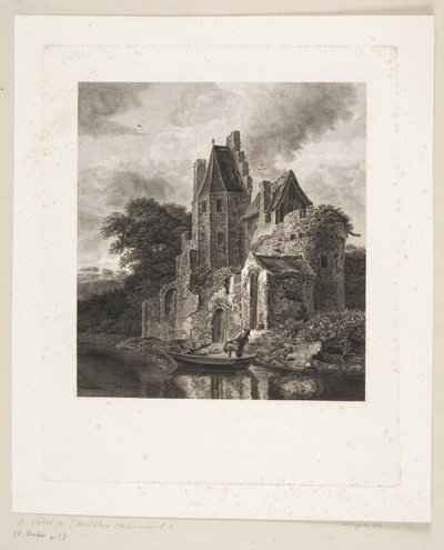 Rovine di un castello presso un fiume da Peter Christian Schøler