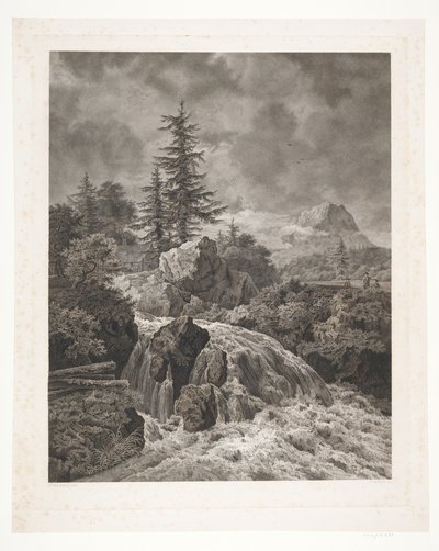 Paesaggio con cascata da Peter Christian Schøler