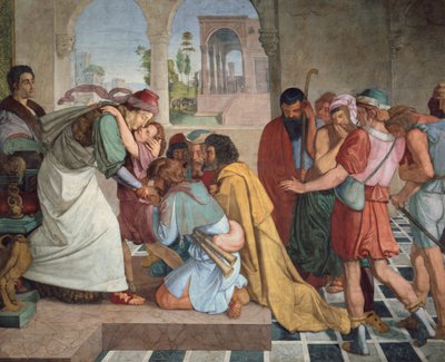 Giuseppe si rivela ai suoi fratelli, 1817 da Peter Cornelius von