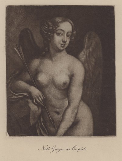 Nell Gwyn come Cupido (mezzotinto) da Peter Cross