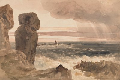 Paesaggio marino con rocce Lizard, Cornovaglia da Peter DeWint