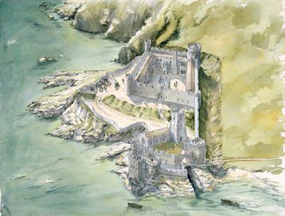 Castello di Dartmouth, c. 1550, c. 1990-2010 da Peter Dunn