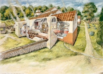 Villa romana di Lullingstone, IV secolo da Peter Dunn