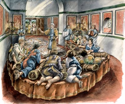 Villa romana di Lullingstone, IV secolo, c. 1990-2010 da Peter Dunn