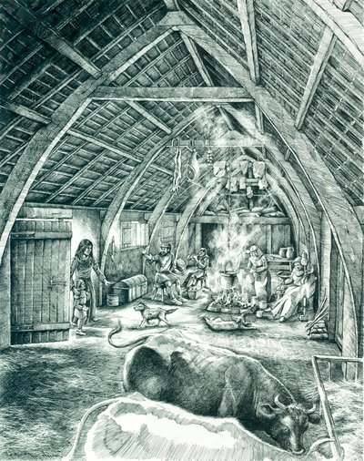 Casa contadina medievale da Peter Dunn