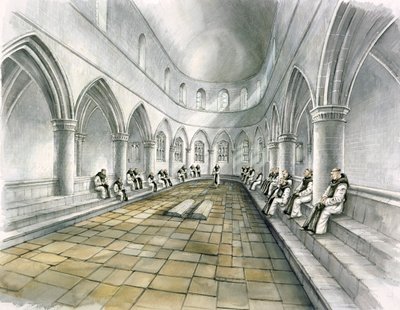 Abbazia di Rievaulx, 14° secolo, c1990-2010 da Peter Dunn
