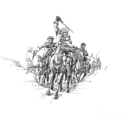 Cavalleria scozzese, Battaglia di Newburn Ford, 1640 da Peter Dunn