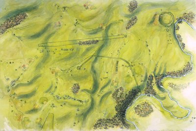 Paesaggio di Stonehenge, XVII secolo a.C., c1990-2010 da Peter Dunn