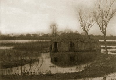 Una casa di barche di canna, Vita e paesaggio sui Norfolk Broads, c.1886 da Peter Emerson und Thomas Goodall