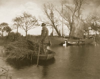 Il ritorno del cutter Gladdon, Vita e paesaggio sui Norfolk Broads, c.1886 da Peter Emerson und Thomas Goodall