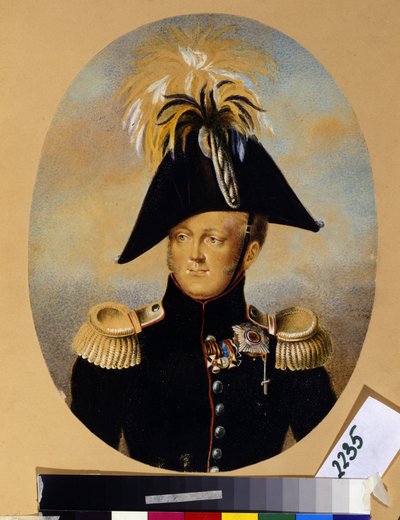 Ritratto dello zar Alessandro I Pavlovich con varie onorificenze da Peter Ernst Rockstuhl
