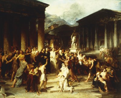 Una riunione davanti al tempio da Peter Frederick Rothermel