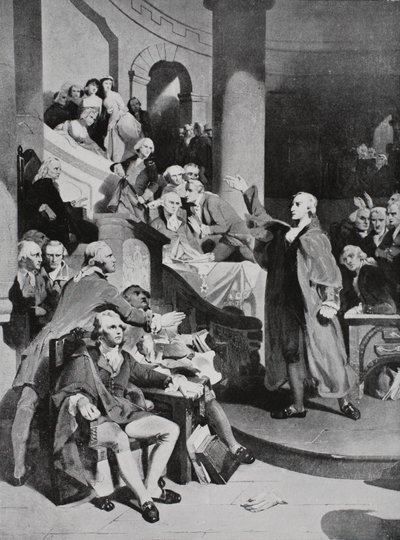 Patrick Henry che fa il suo famoso discorso nella House of Burgesses da Peter Frederick Rothermel