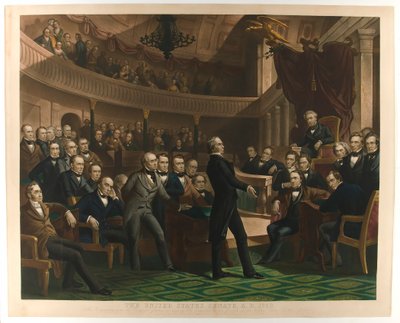 Il Senato degli Stati Uniti, 1850, pub. c1855 da Peter Frederick Rothermel