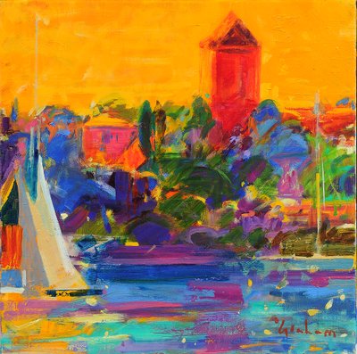 Baia di Cannes, 2021 da Peter Graham (Contemporary)