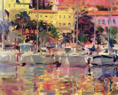 Vista del porto dorato da Peter Graham (Contemporary)