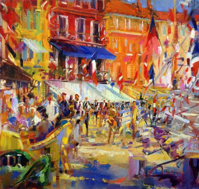 Passeggiata del porto, Saint-Tropez da Peter Graham (Contemporary)