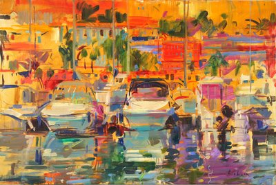 Porto della Riviera al sole da Peter Graham (Contemporary)