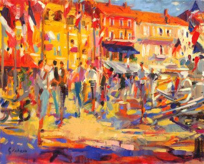 Passeggiata di St. Tropez da Peter Graham (Contemporary)