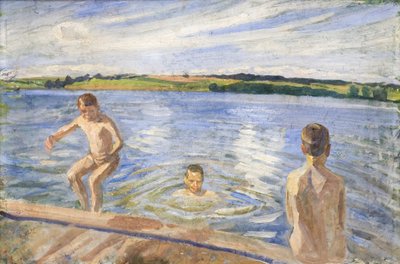Ragazzi che fanno il bagno da Peter Hansen