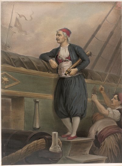 Un marinaio greco a bordo di una nave, da un 