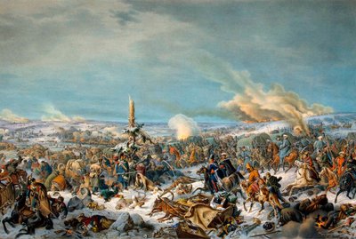 Attraversamento del fiume Berezina, Russia, 27 novembre 1812, 1844 da Peter Heinrich Lambert von Hess