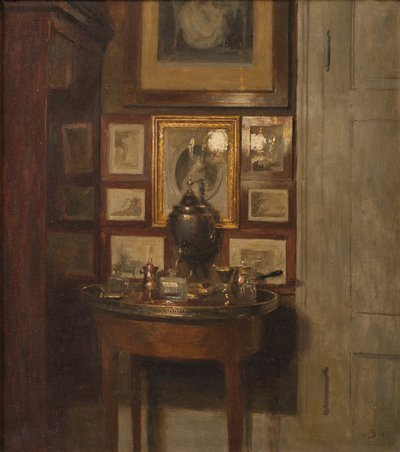 Interno con un samovar. Sera da Peter Vilhelm Ilsted