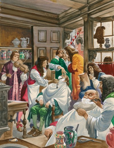Un negozio di barbiere-chirurgo affollato da Peter Jackson