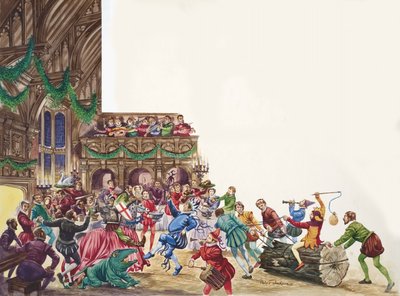 Un allegro vecchio Natale in una casa padronale Tudor da Peter Jackson
