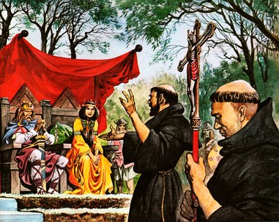 Agostino predica al re Ethelbert da Peter Jackson