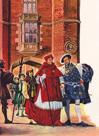 Cardinale Wolsey e Re Enrico VIII a Hampton Court da Peter Jackson