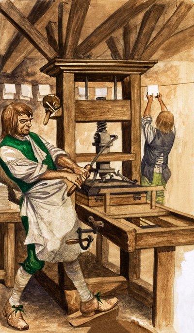 La stampa di Caxton da Peter Jackson
