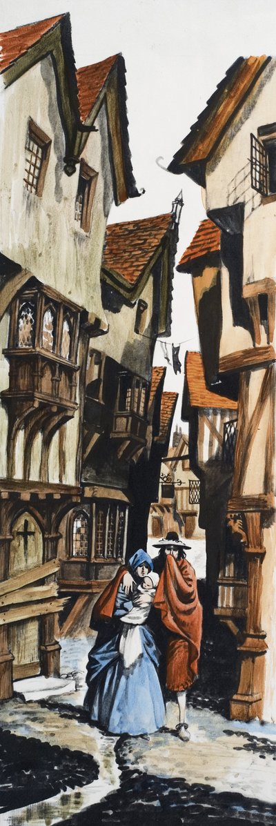Famiglia che cammina per la città da Peter Jackson