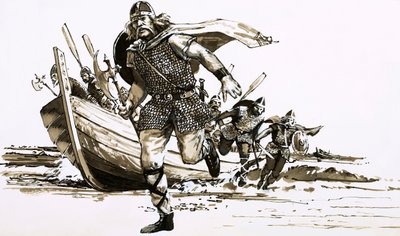 Il re Vortigern portò due capi barbari - Hengest e Horsa - in Britannia da Peter Jackson