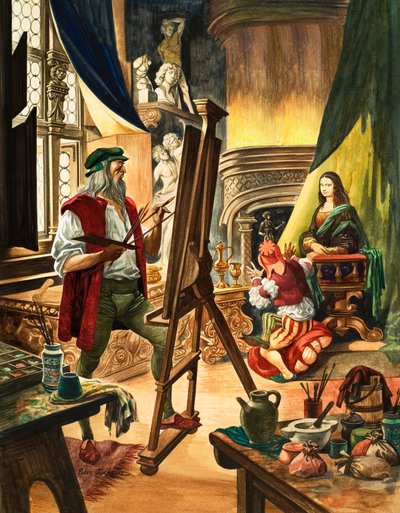 Leonardo da Vinci dipinge il ritratto della Mona Lisa da Peter Jackson