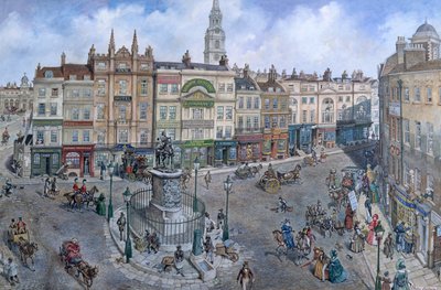 Vecchia Londra ricostruita: Charing Cross circa 1830 da Peter Jackson