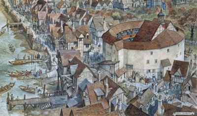 Vecchia Londra ricostruita: Il Teatro della Rosa, Southwark da Peter Jackson