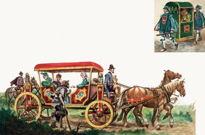 Trasporto pubblico: cavallo, carrozza e sedia a portantina da Peter Jackson