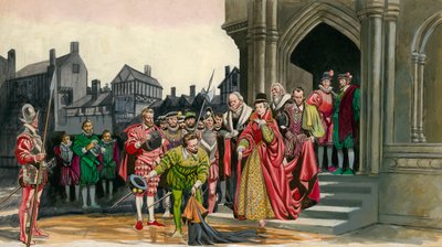 Sir Walter Raleigh stende il suo mantello per la Regina Elisabetta I da Peter Jackson