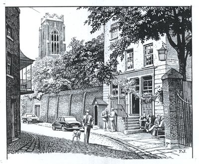 Il Granatiere, Wilton Row, Belgravia (inchiostro su carta) da Peter Jackson