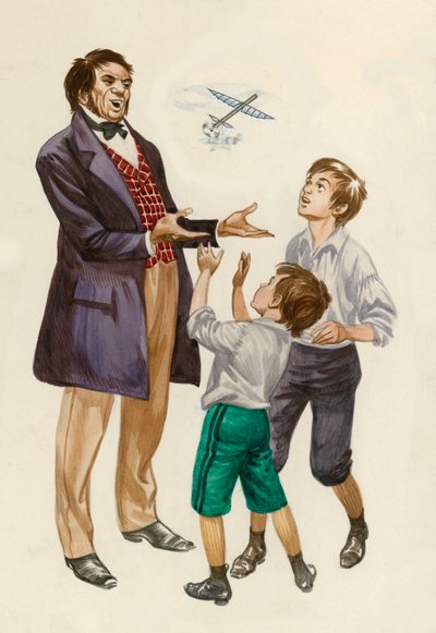 I fratelli Wright da bambini, ricevono un aereo giocattolo dal loro padre da Peter Jackson