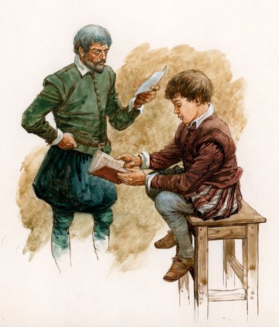 Ragazzo Tudor che viene istruito da Peter Jackson