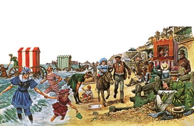 Scena di spiaggia vittoriana da Peter Jackson
