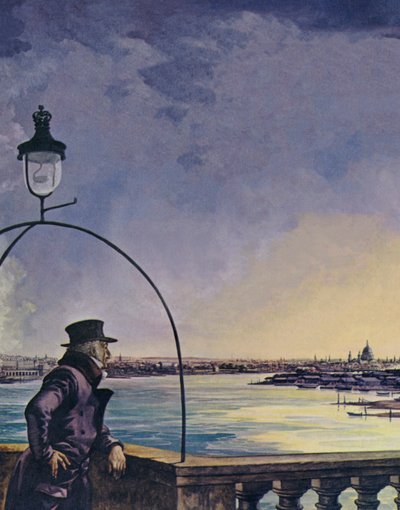 William Wordsworth, Su Westminster Bridge (litografia a colori) da Peter Jackson