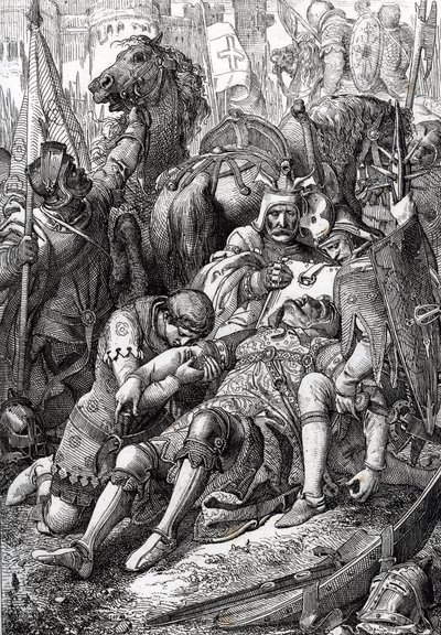 Il re Guglielmo il Conquistatore ferito dal figlio Roberto II di Normandia alla fortezza di Gerberoy da Peter Johann Nepomuck Geiger