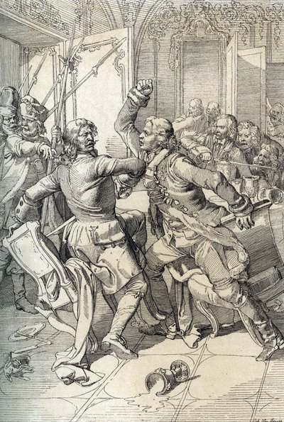 Rivolta degli Streltsy: arresto dei membri dei reggimenti Streltsy dopo la loro sollevazione nel 1698 contro le innovazioni progressive dello zar Pietro il Grande, Russia da Peter Johann Nepomuck Geiger