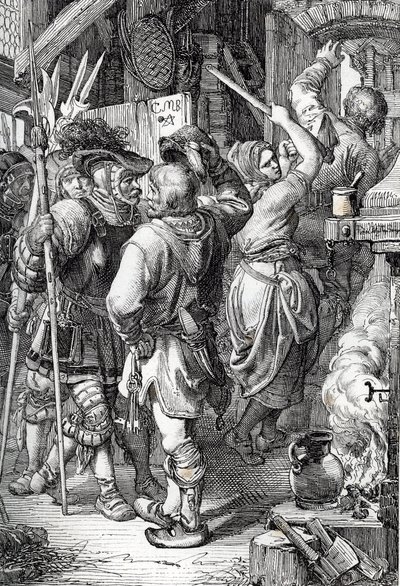 La fuga di Gustavo I Vasa (futuro re di Svezia) travestito da contadino per sfuggire alla Danimarca da Peter Johann Nepomuck Geiger