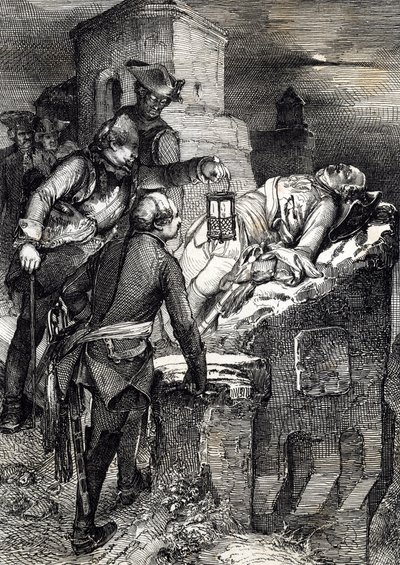 La morte del re Carlo XII di Svezia (1682-1718) durante l