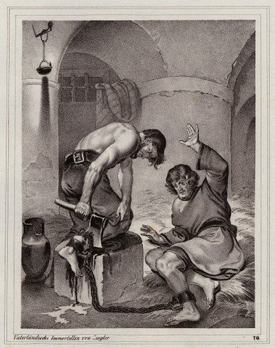 Fuga di Andreas Budiats, scudiero di Emerich von Lowenstein da Peter Johann Nepomuk Geiger