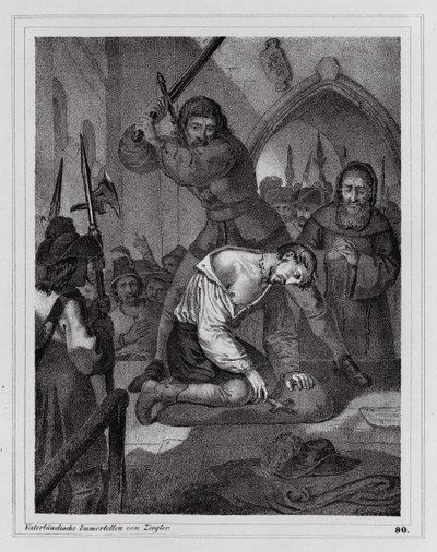 Esecuzione del conte di Reinstein-Tattenbach da Peter Johann Nepomuk Geiger